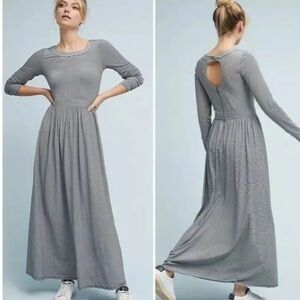 Sunday in Brooklyn Anthropologie Black & White Striped Maxi Dress NWT Small